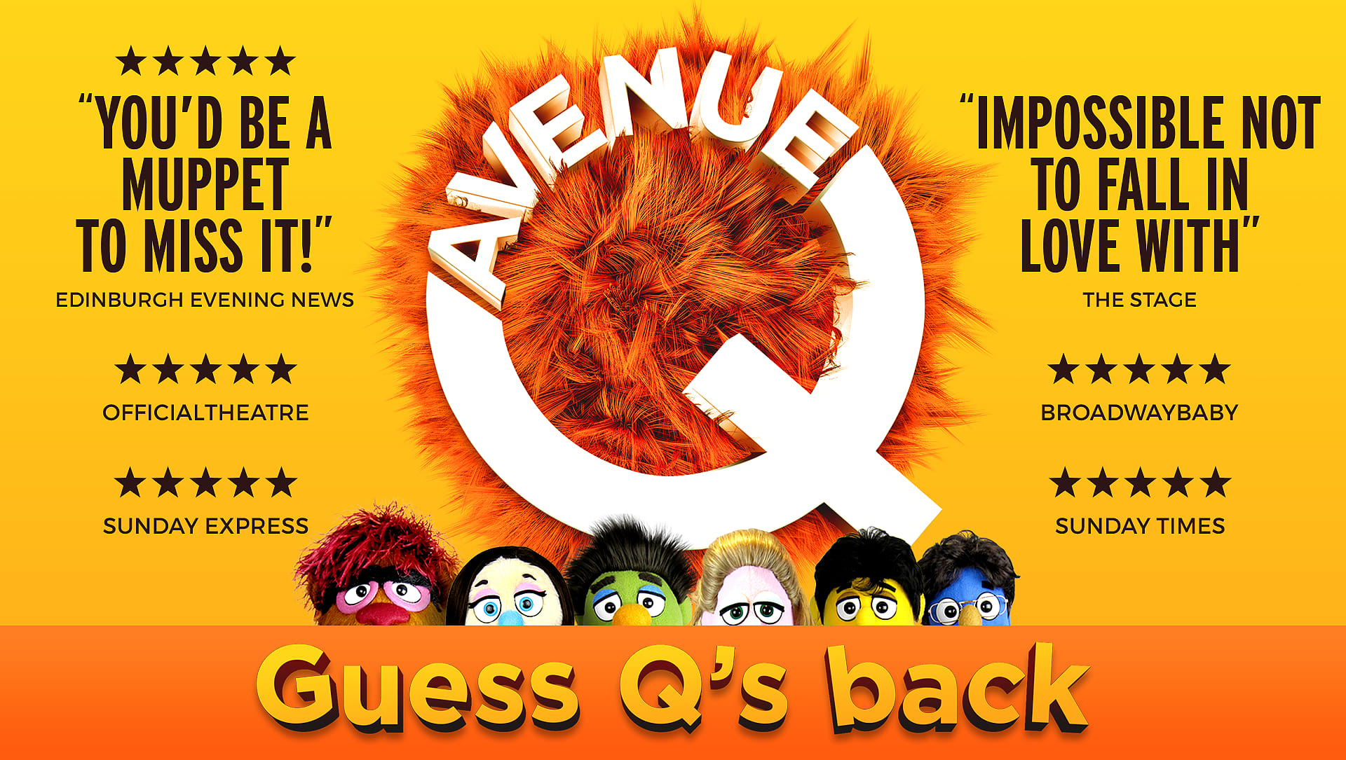 Avenue Q Tickets Palace Theatre Manchester in Manchester ATG Tickets
